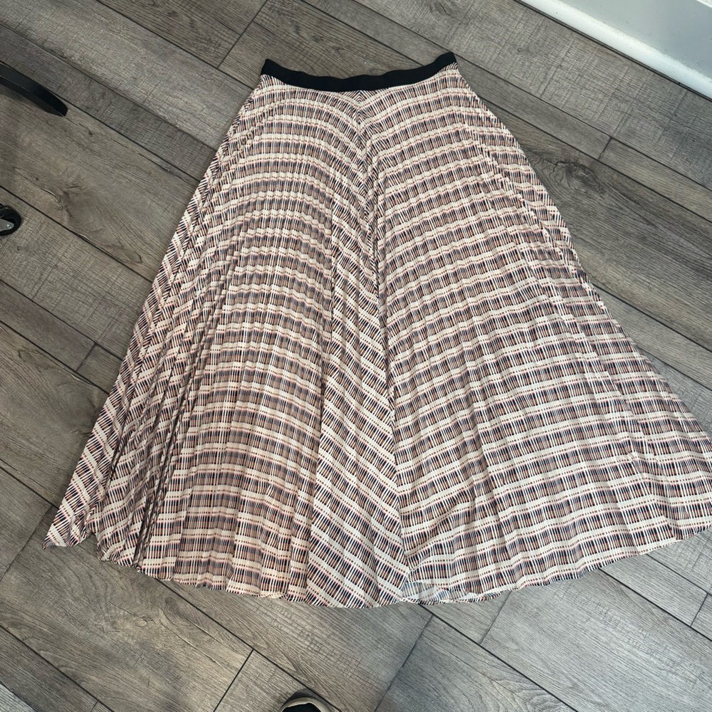 Derek Lam Midi Length Multi Colored Pleated Skirt -  2